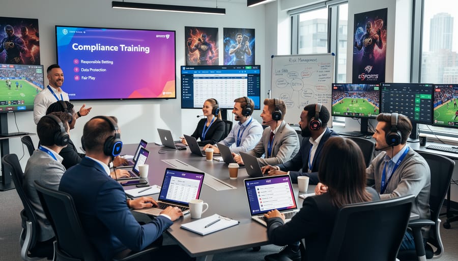 Diverse corporate team participating in professional training session